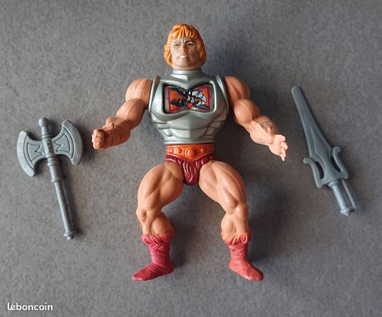 Figurine MOTU Musclor V1 Blond Avec Masque César - Mattel France 1986