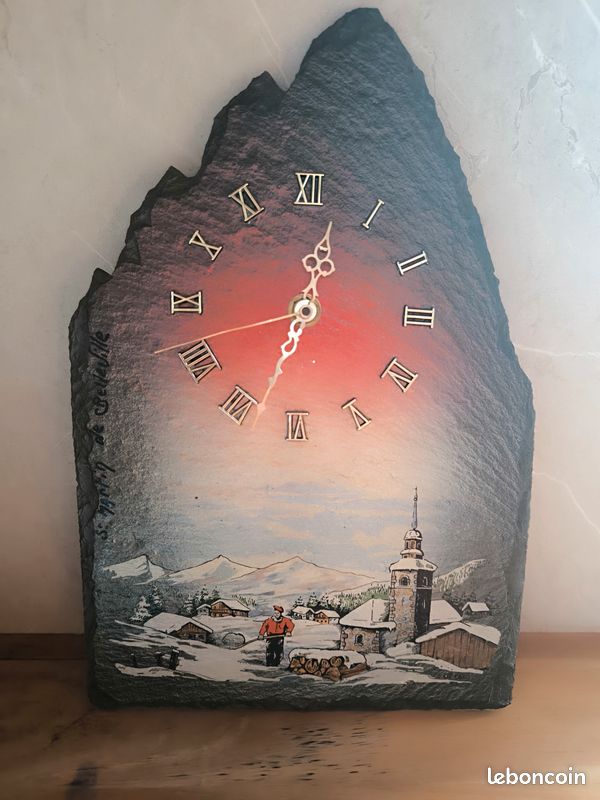 Montre De Poche Chronomètre Vintage Argenté 'Paysage Sous La Neige' - Fin 19ème Siècle, À Réparer