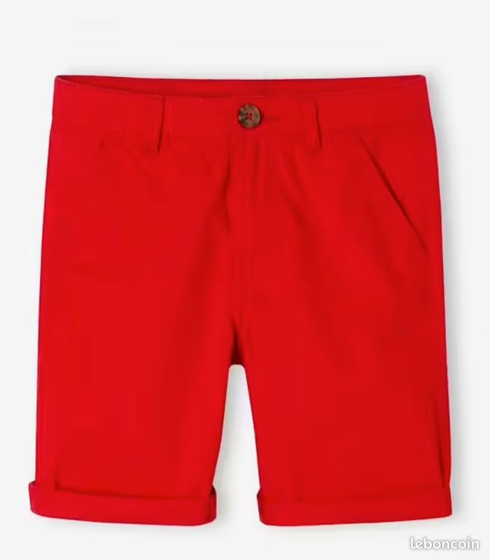 Bermuda chino garçon rouge (Vertbaudet) Vêtements