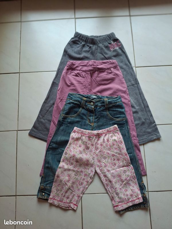 Lot de 3 pantalons et 1 short taille 8 ans (image 1)