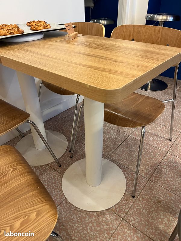 Table de bistro Marron clair 50x50 cm (image 2)