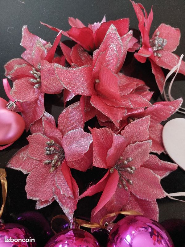 Décoration sapin de noël rose (image 2)