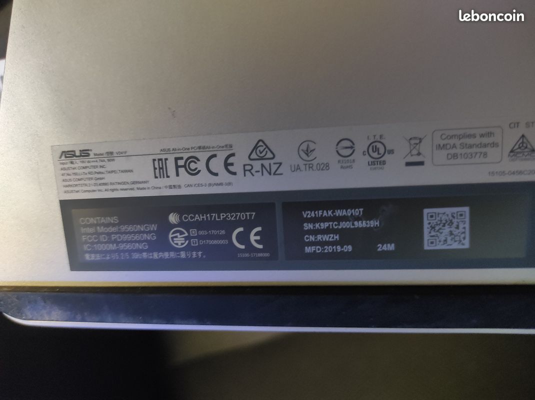 Deux ordinateurs ASUS ALL IN ONE VIVO AIO PRO V241 FAK (image 3)