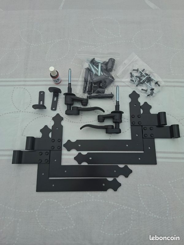 lot d'accesoire pour volet crémones gonds pentures arrets butee fenetre alu
