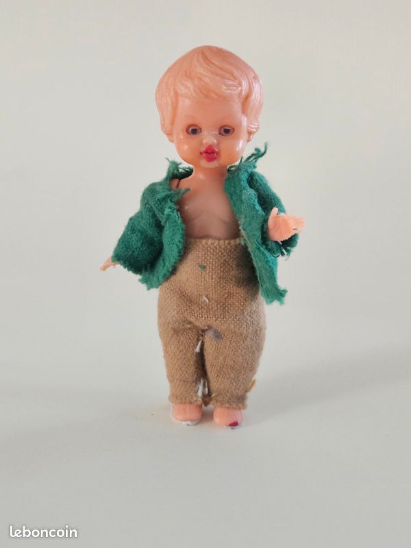 Lot De 2 Anciennes Petites Poupées Flexibles - Vintage Années 1960