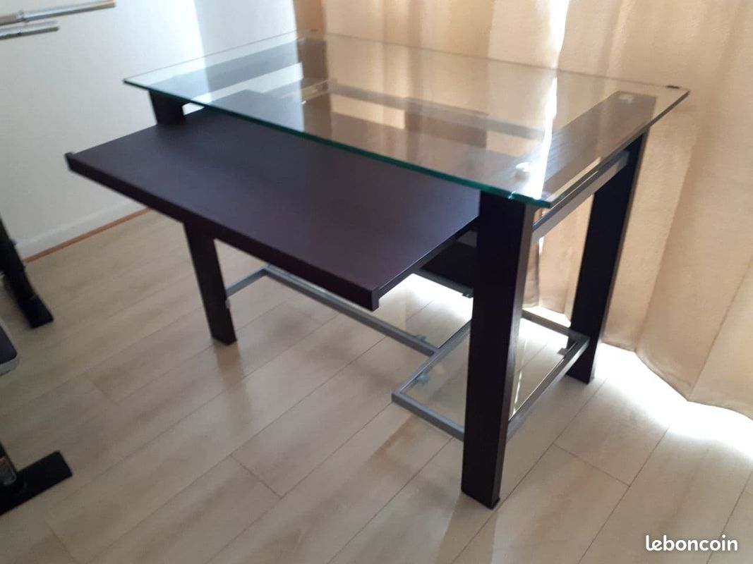 Bureau en verre/bois (image 3)