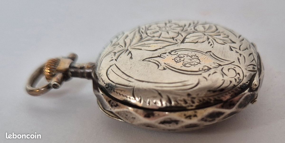 Petite Montre à Gousset Ancienne En Argent - Montre De Poche Vintage - Occasion