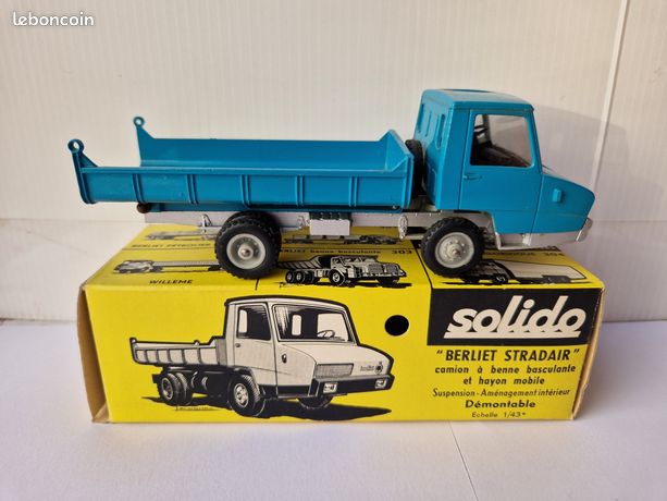 ANCIEN RARE GUISVAL Camion Berliet Gak Remorque Ciment 1/43 Norev Dinky