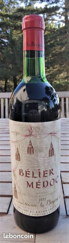 Baron Philippe de Rothschild Bélier Médoc Vin Rouge 1975  Ideal Anniversaire (image 2)