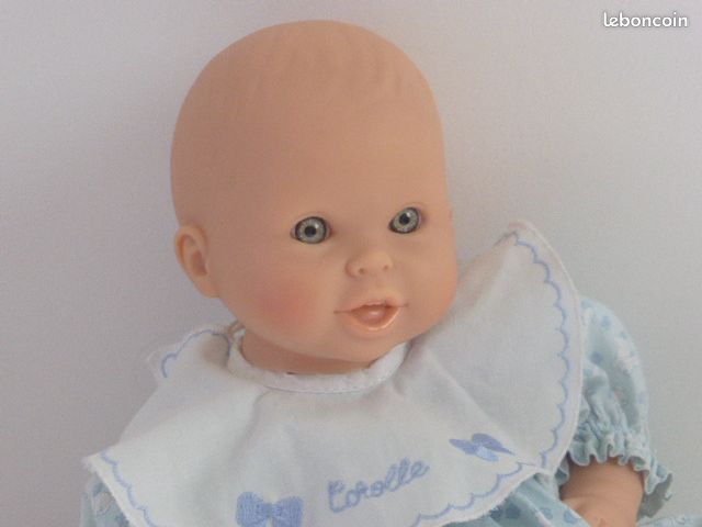 Corolle poupée bébé calin rieur 1995 95-9-F14 lapin bleu (image 2)