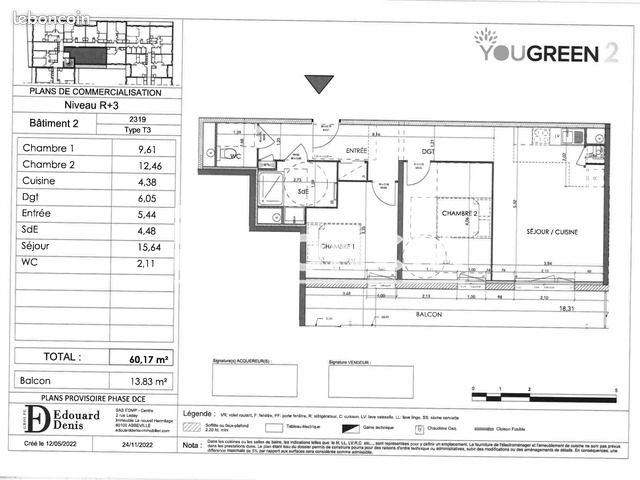 Appartement a louer saran - 3 pièce(s) - 60 m2 - Surfyn