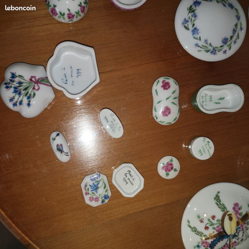Lot 13 boîtes Limoges + 1 boule de senteur en porcelaine – Parfait état (image 11)