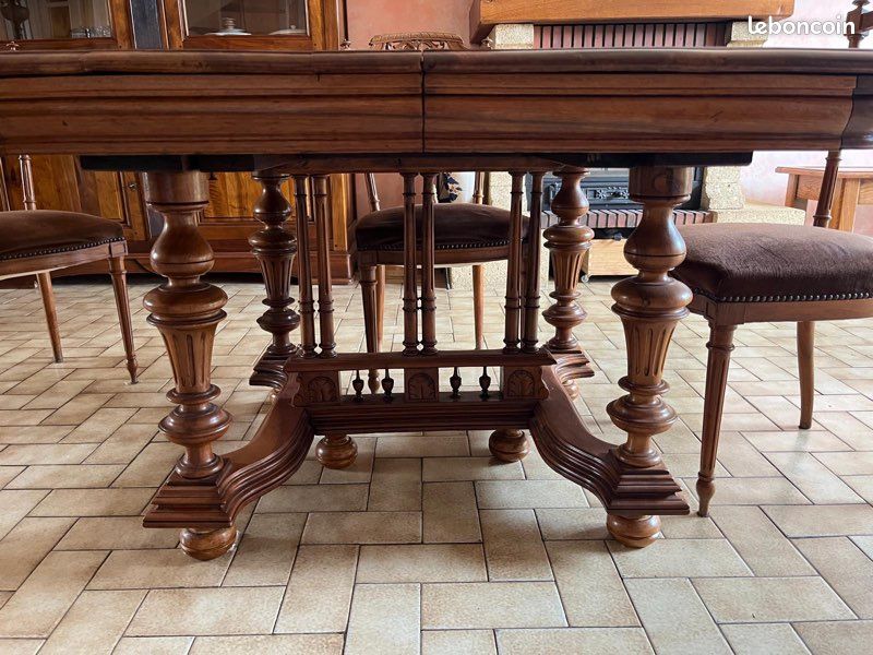 Table salon + rallonges et ses 4 chaises (image 2)