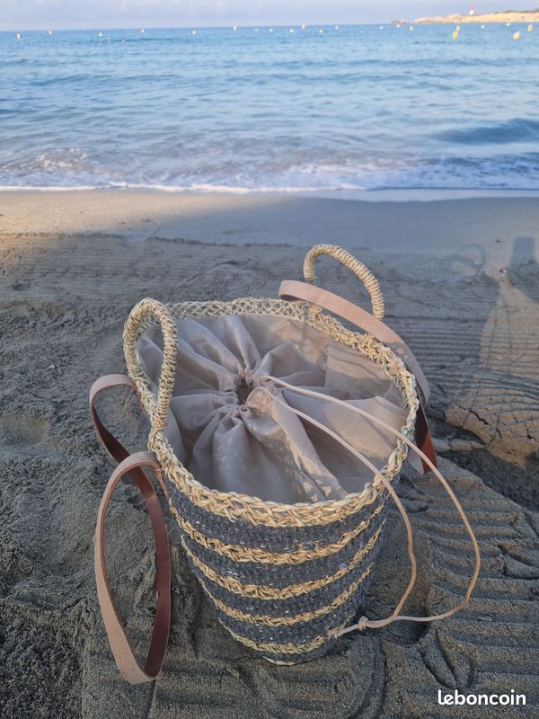Anses Sac BandouliÃ¨re Corde Cabas Osier Plage Cabas De Plage Sac