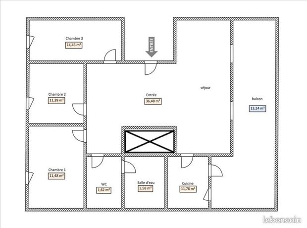 Appartement 4 pièces 90 m²