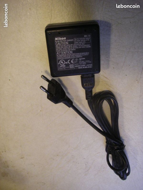 Chargeur pour Batterie Nikon Colpix Numérique (image 2)