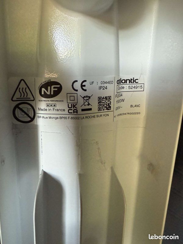 Radiateur atantic 1500w (image 2)