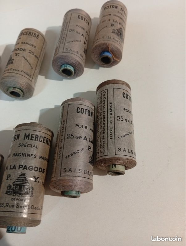 Lot de 10 bobine coton Mercerisé à la pagode (pour machine rapide)lot 7 (image 4)