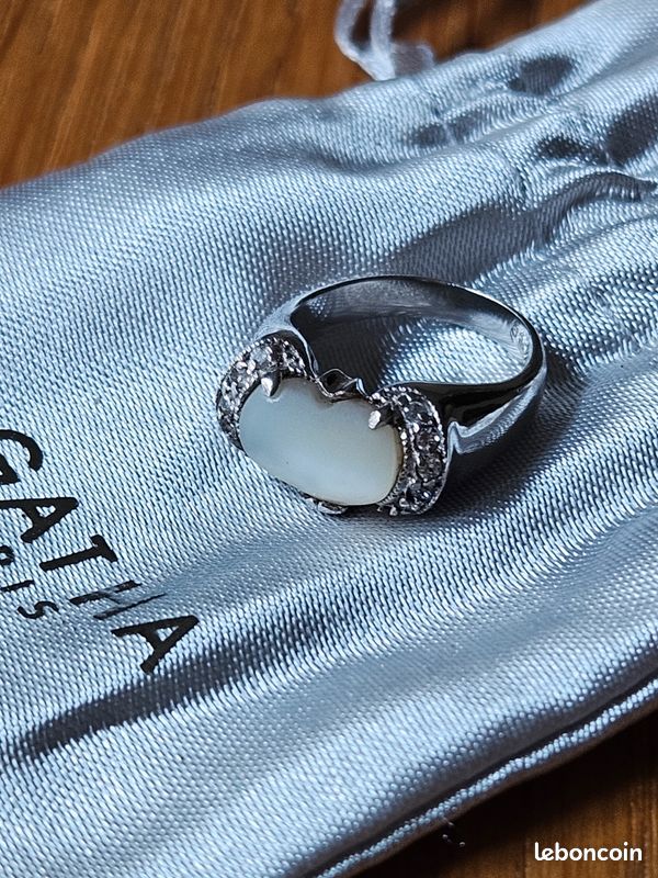 Bague Agatha En Argent 925 Et Zirconium - Occasion - Bijou Avec Pierres