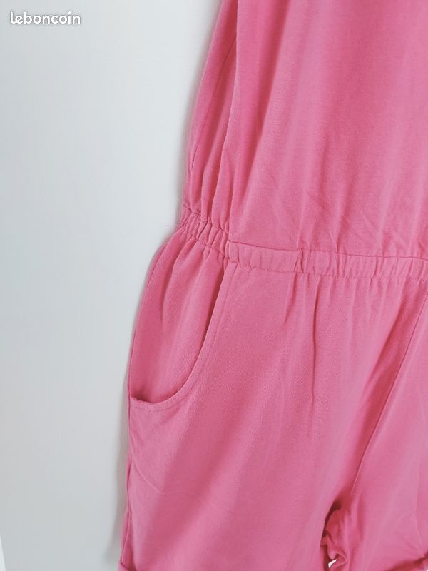 Jolie combinaison short ou combishort en coton rose 42 (image 6)