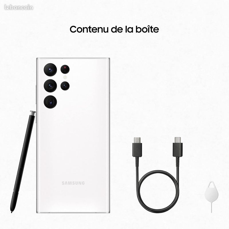 Samsung Galaxy S22 Ultra 128 Go Blanc fantôme 5G TÉLÉPHONE DÉBLOQUÉ OPÉRATEUR (image 3)