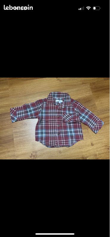 Ensemble veste à capuche/ chemise manche longue/ pantalon kitchoun bébé garçon 6 mois (image 5)