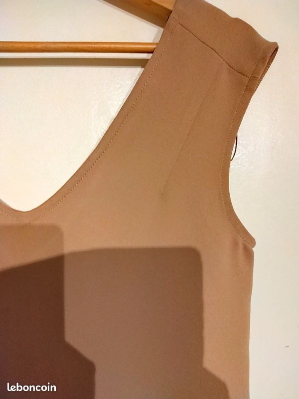 Robe bicolore Mango Suit beige et noir (image 2)