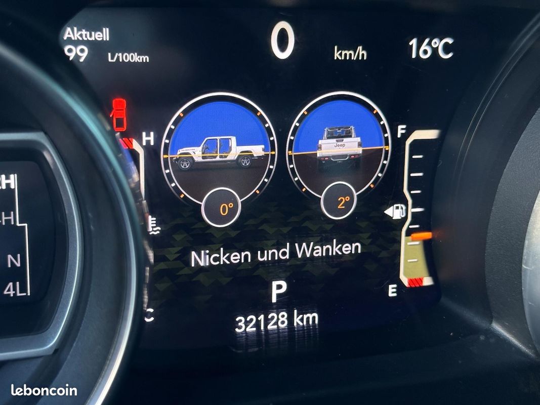 Jeep GLADIATOR High Altitude 3.6 V6 290 ch – BVA – 4x4 – Cuir Nappa – ACC – 32 100 km (image 9)