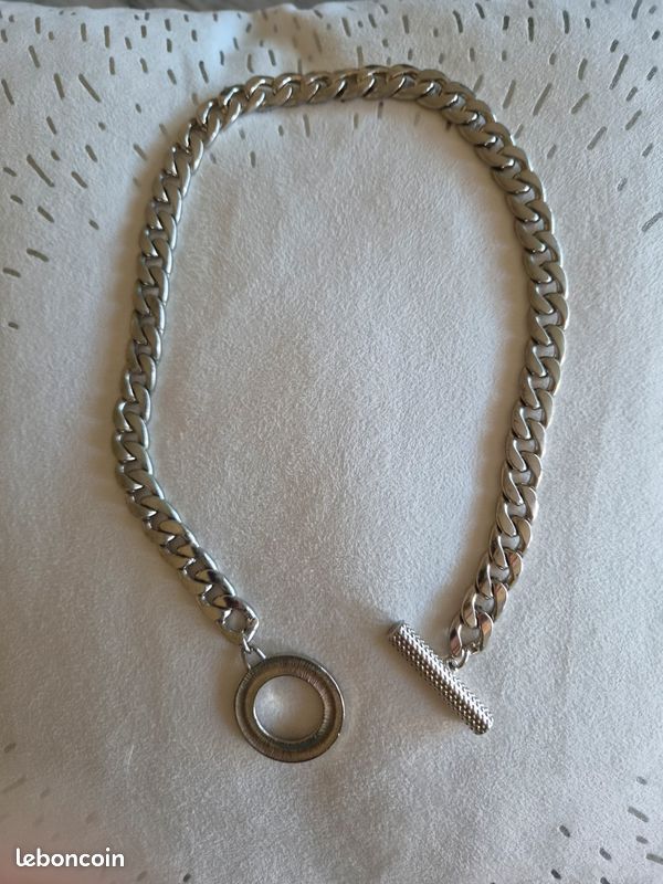 Collier en acier non oxydable et strass (image 4)
