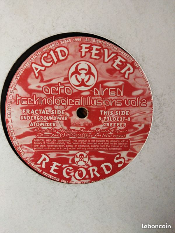 Acid Fever MDMA 9603 - Spiral Tribe style- TBE (image 1)