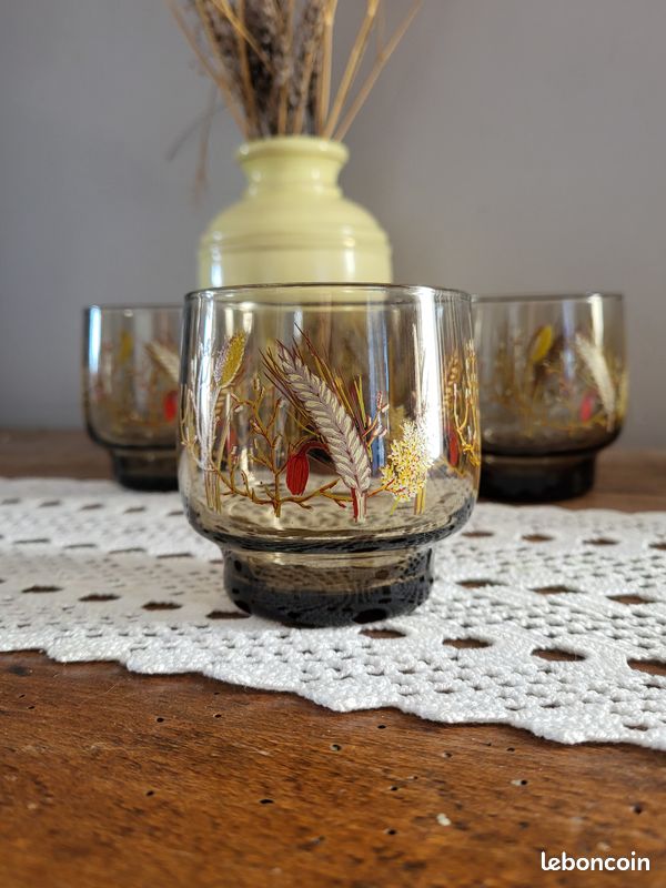4 bols en verre Luminarc vintage
