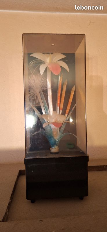 Lampe vintage années 80 fleurs fibre optique (image 1)
