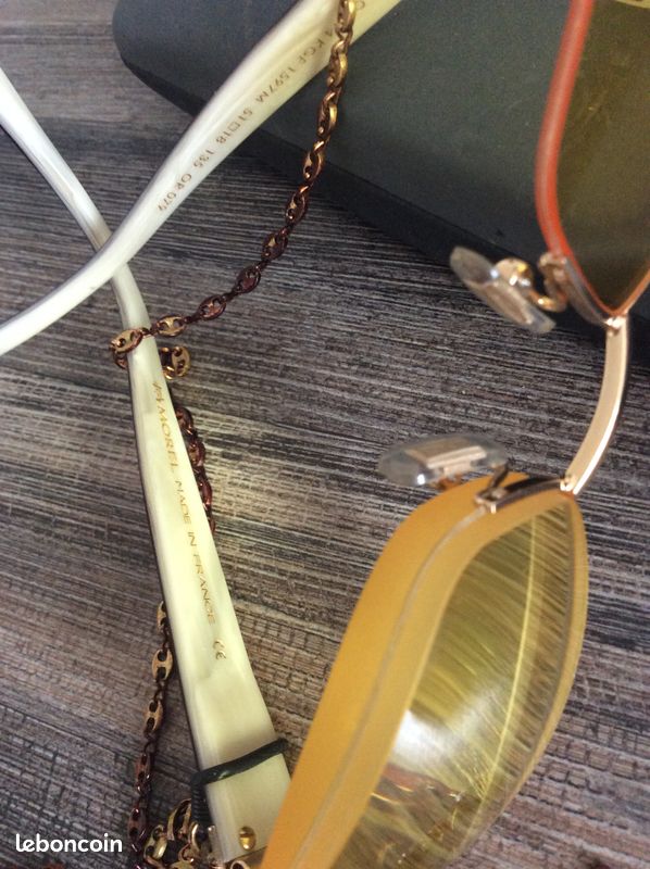 Lunettes femme MOREL verre jaune branche bordeaux 8 euros (image 3)