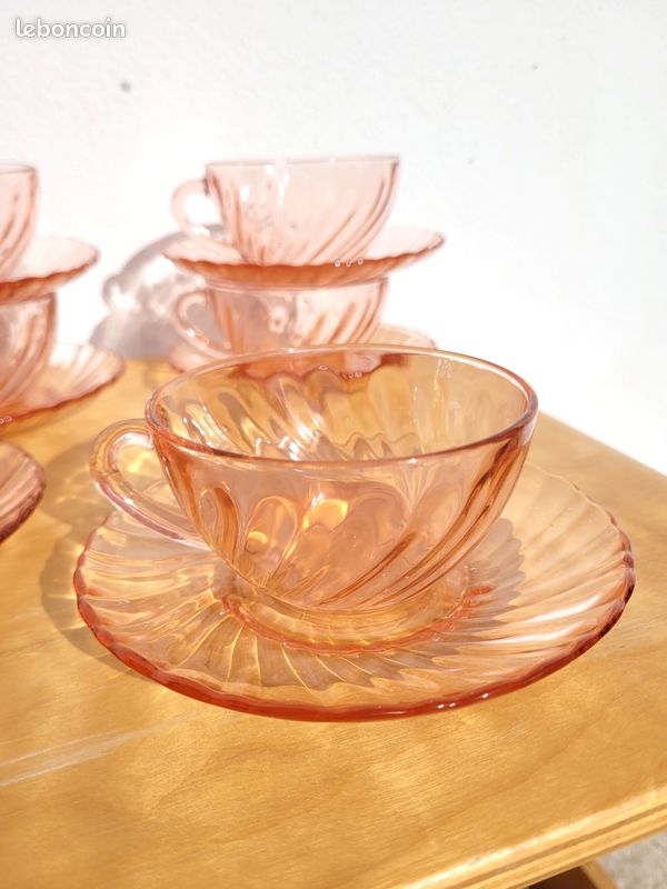 Set de tasses à café Rosaline Arcopal vintage - Arts de la table