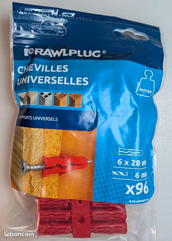 Chevilles universelles Rawl 6x28 (image 1)