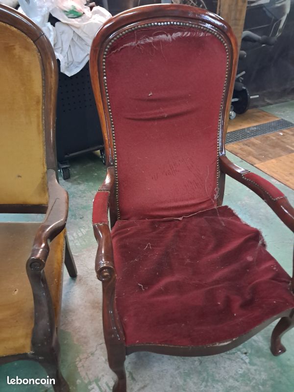 Lot fauteuils style voltaire à rénover (image 6)