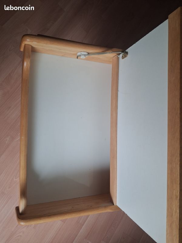 Bureau d'écolier enfant en bois avec pupitre relevable (image 5)