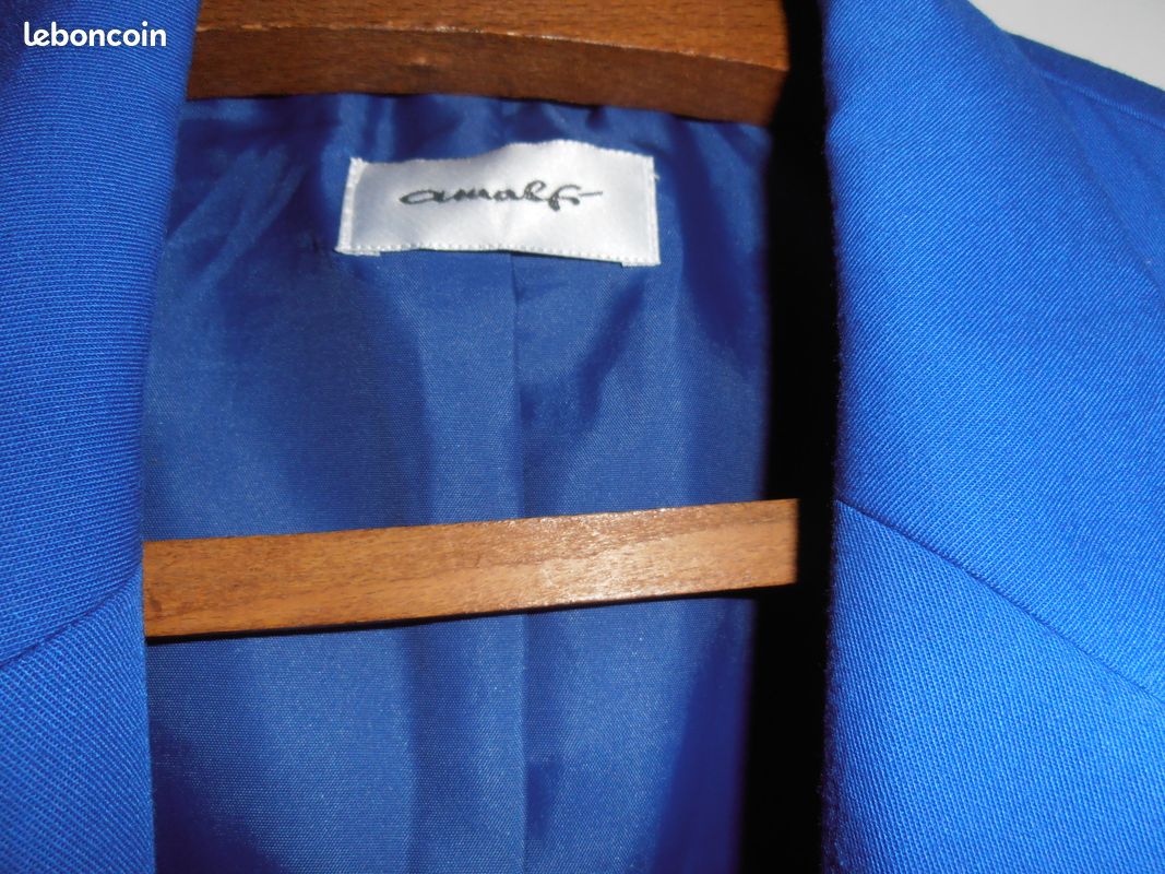 Tailleur bleu dur fermé par attaches argent vieilli HELLINE (image 2)