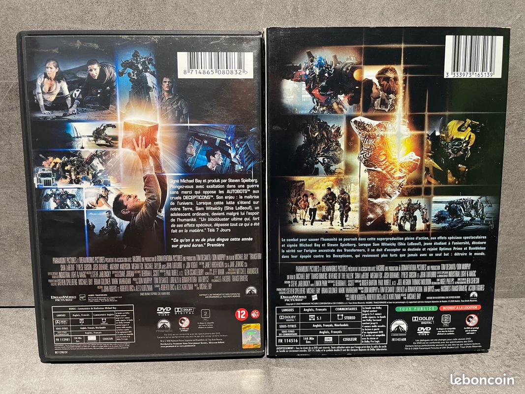 đ€Lot de 2 DVD Transformers + Transformers 2 La Revanche â Science-Fiction â TrĂšs bon Ă©tatđ€ (image 3)