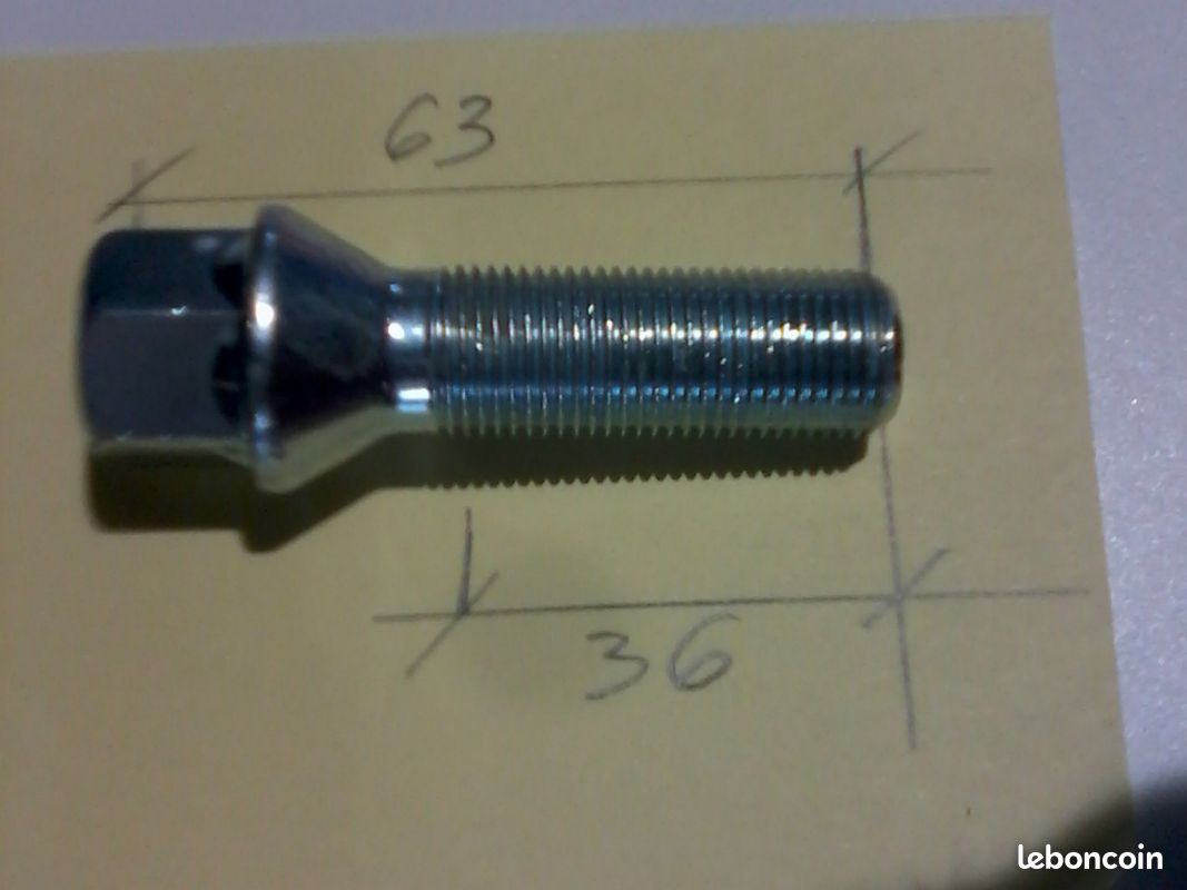 Lot De 20 Vis De Roue Étoile Torx M12 X 1.25 28 Mm – Cone Pour Jantes Alliage + Adaptateur