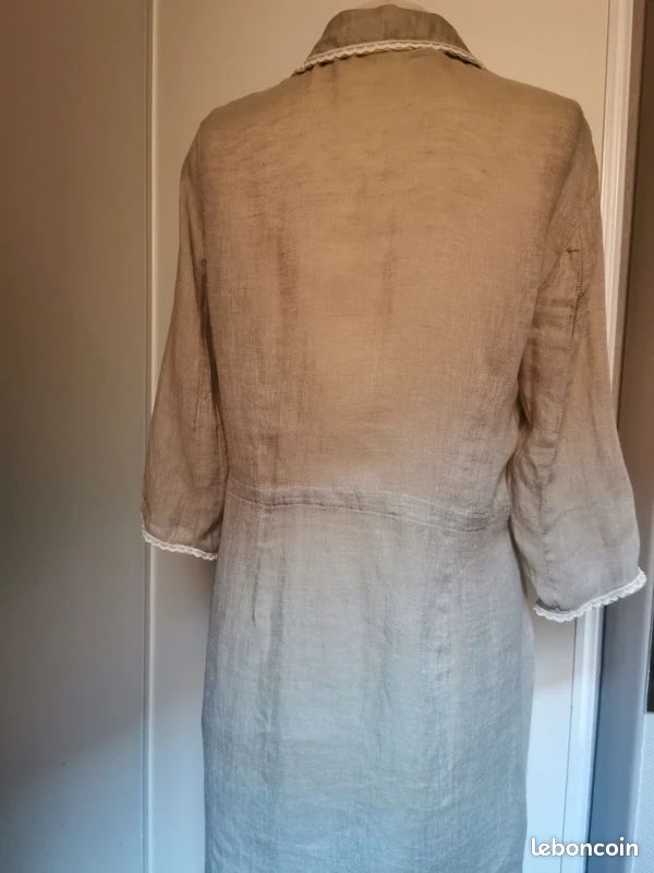 Veste légère en lin et coton femme de la marque SYM taille 38 (image 8)