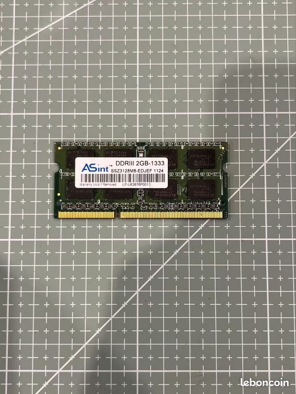 Ram asint ssz3128m8-edjef 2gb sodimm ddr3 pc10600(1333) (image 1)