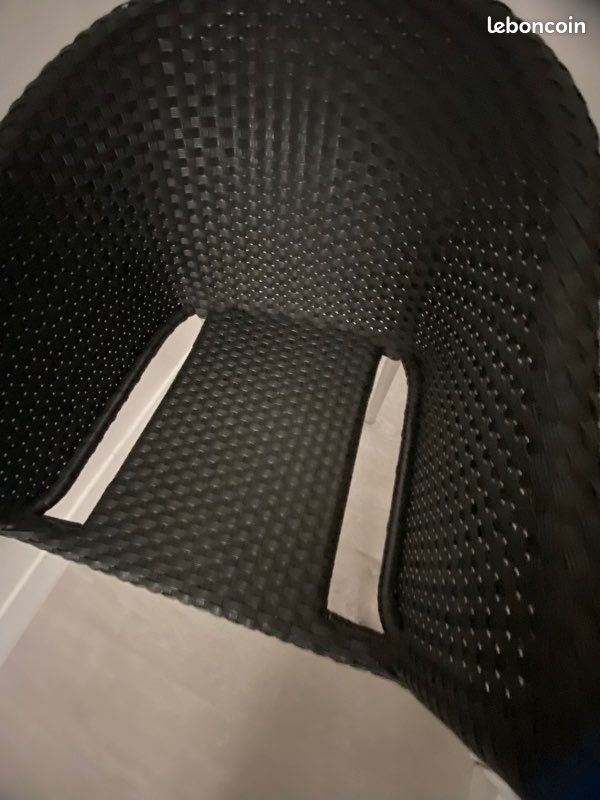Chaise de Bar en rotin noir Macorest (image 4)