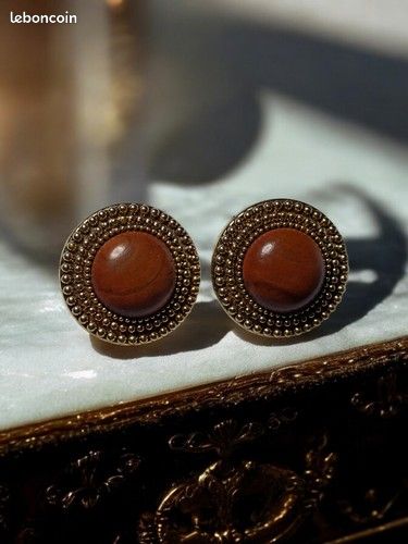 Boucles d oreilles Cécile & Jeanne -clips - vintage Métal