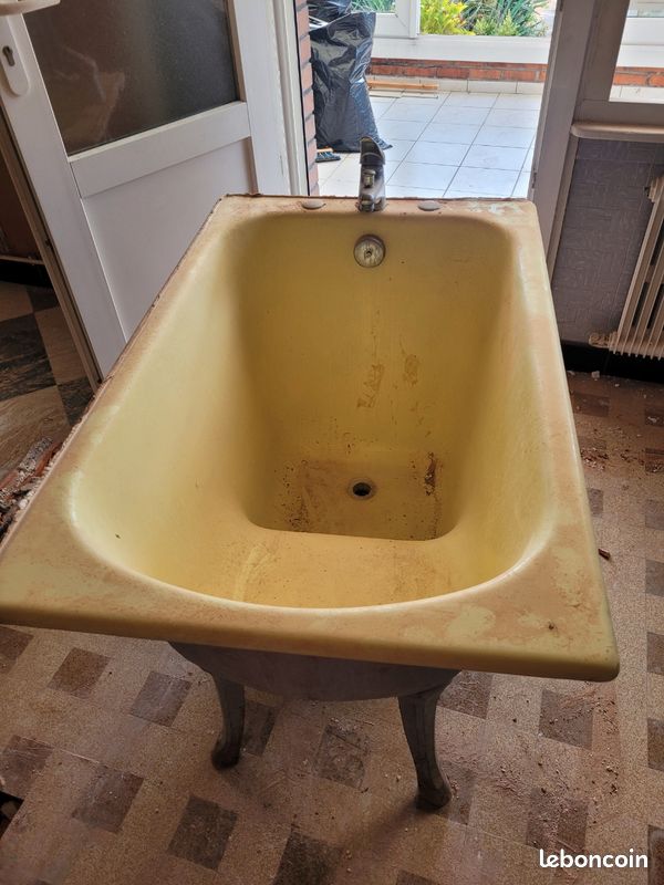 Baignoire sabot rétro pieds de Lion longueur 110 cm (image 5)