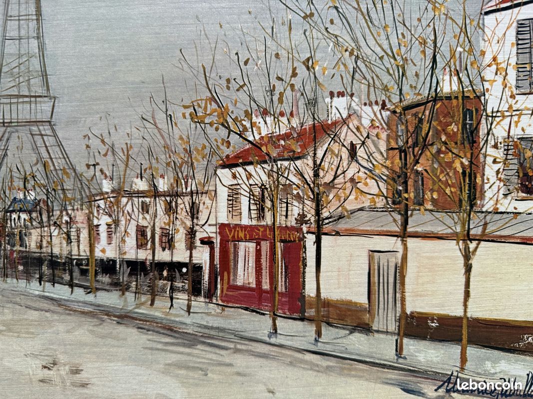 Épreuve En Couleur Sur Papier Signée MAURICE UTRILLO - Période XIXème - Thème Paysage - Original