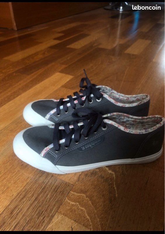 Basket en toile grise Le coq sportif (image 1)