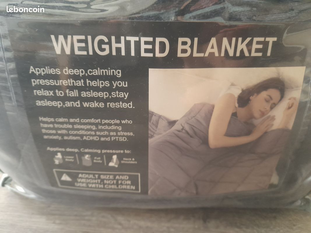 Couverture Lestée WOLTU 9kg - 150x200cm - Anti-Stress Et Amélioration Du Sommeil - Bleu En Microfibre