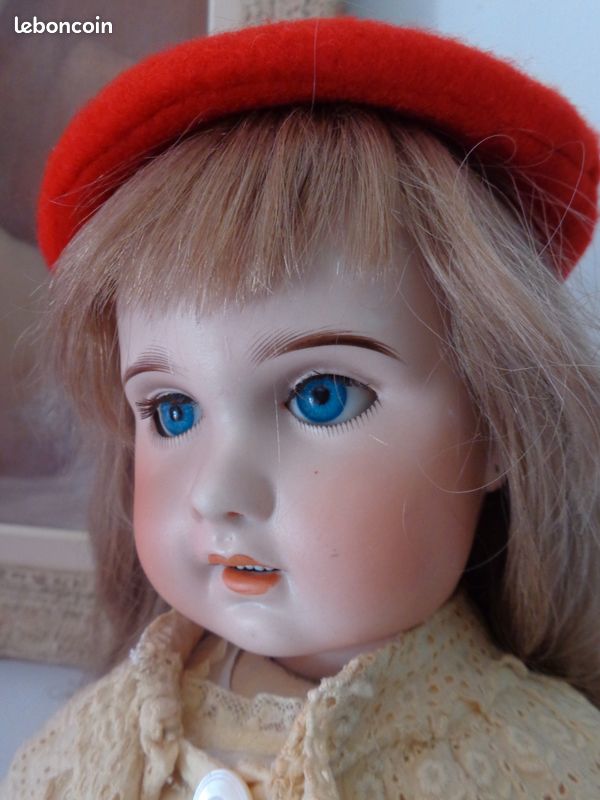 Perruque De Poupée Ancienne SFBJ – Avec Sa Calotte – Vintage