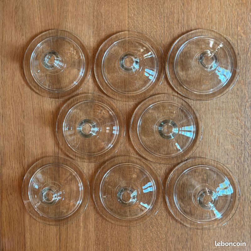 Lot de 8 Couvercles en verre (image 1)